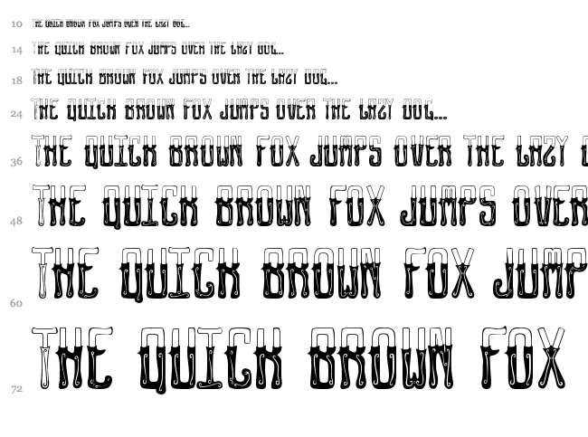 Gentleman Clown font waterfall
